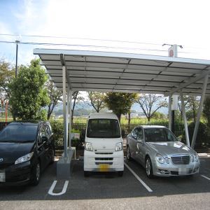 Système de montage au sol de carport solaire à deux carrosseries | Plateau en aluminium à double toit Carports pour stationnement
