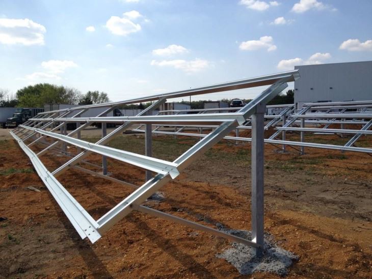 Système en aluminium de pile de support solaire au sol