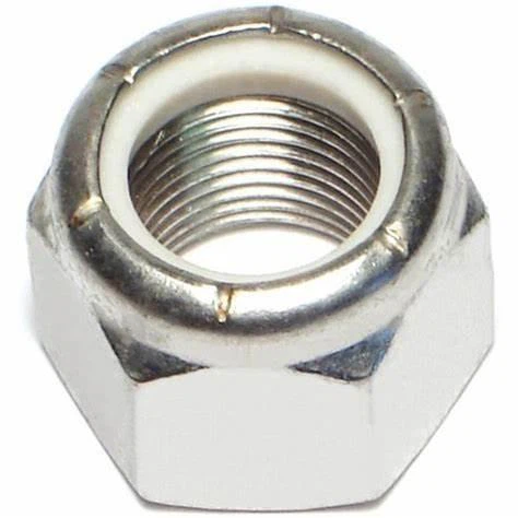 Solar PV Fastener Nylon Self Lock Nuts 8mm With Rings Stainless Steel Insert