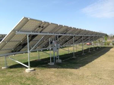 Montage sur panneau de masse solaire Q235 Installation de tube rond