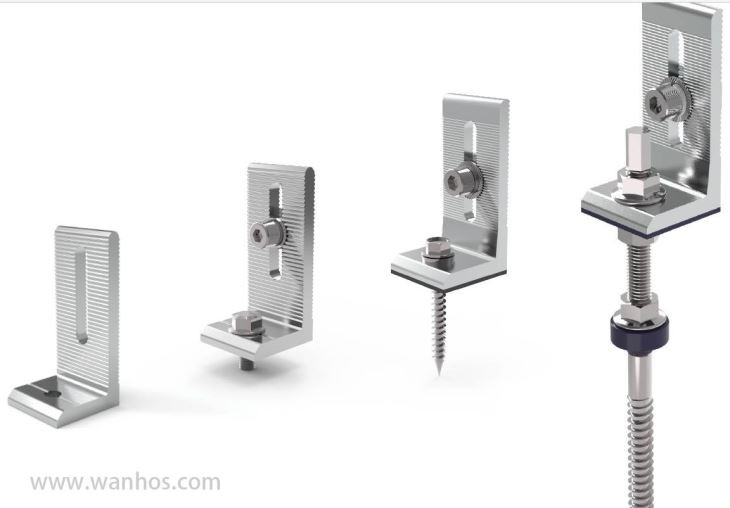 Solar Pitched L Feet Tin Roof Installation Brackets