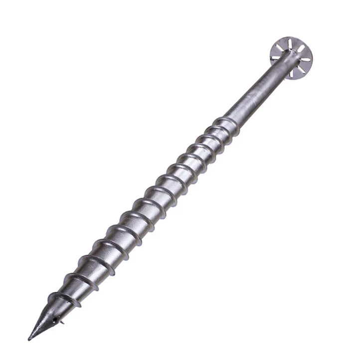 Flange Ground Pile Spiral Earth Anchor