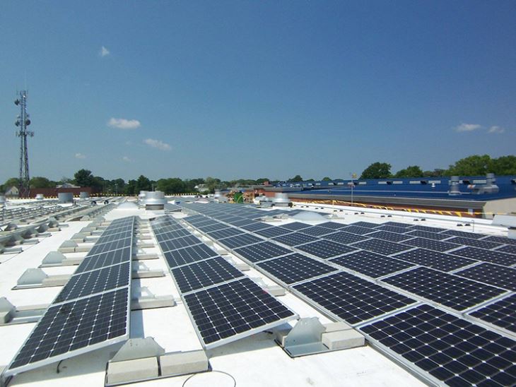 Flat Roof Ballast Mounting Solar Power System