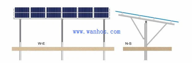 Pile Ground Mounting System For Solar Racking System