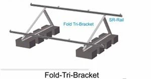Système tri-support de pliage du système de racking de toit plat