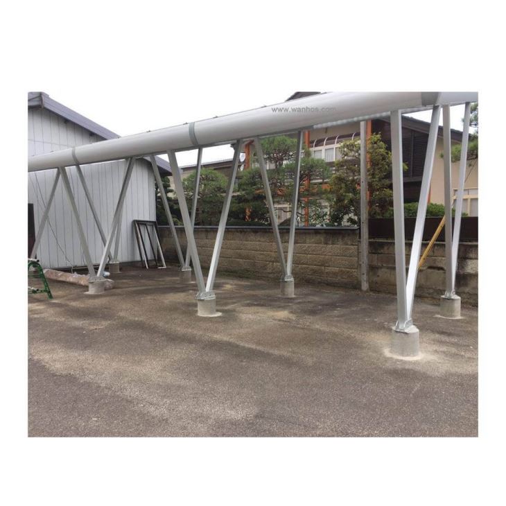 Solar Panel Carport Structure System 10 Years Warranty