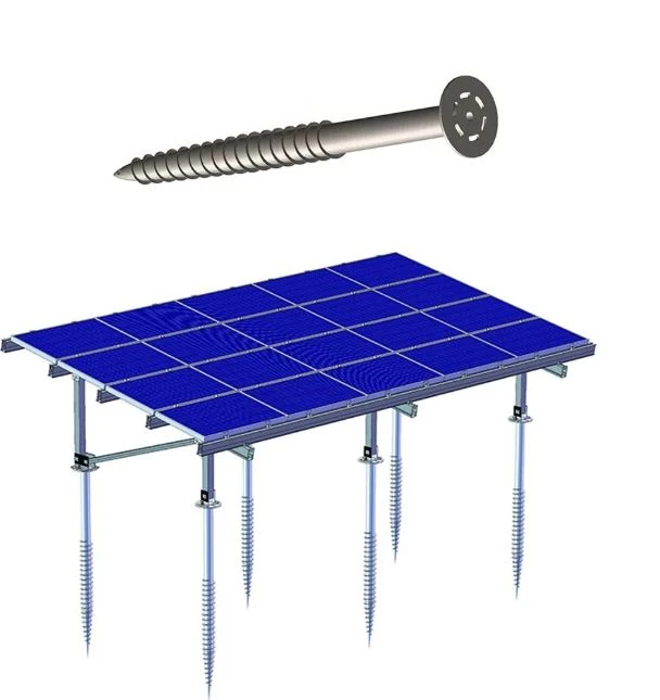 Diagram of Galvanized Pipe With Ground Screw Pole Anchor