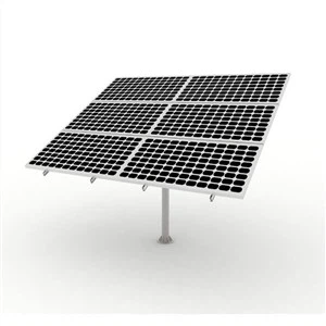 Montage au sol d’un seul pôle de panneau solaire